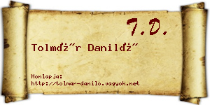 Tolmár Daniló névjegykártya